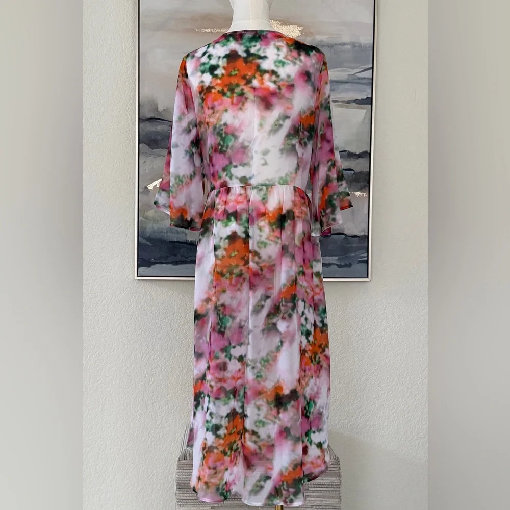 Like Mynded Elegant Floral Watercolor Swim Coverup - Picture 10 of 16